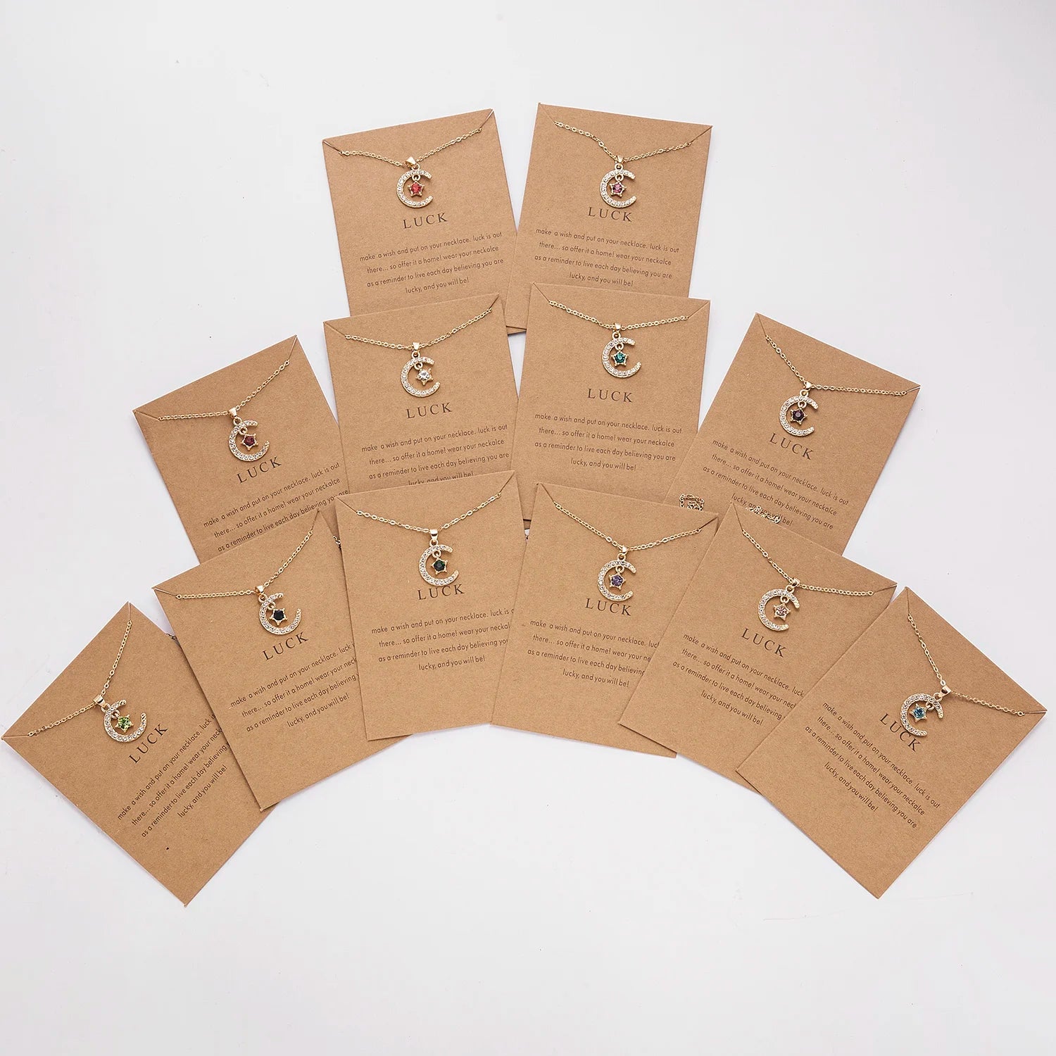 Lunar Edge Crystal Moon Pendant